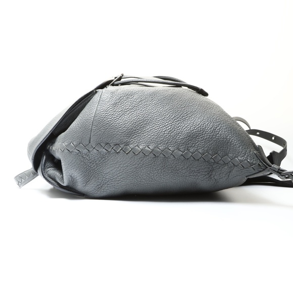 BOTTEGA VENETA Gray Leather Intrecciato Backpack main image 8